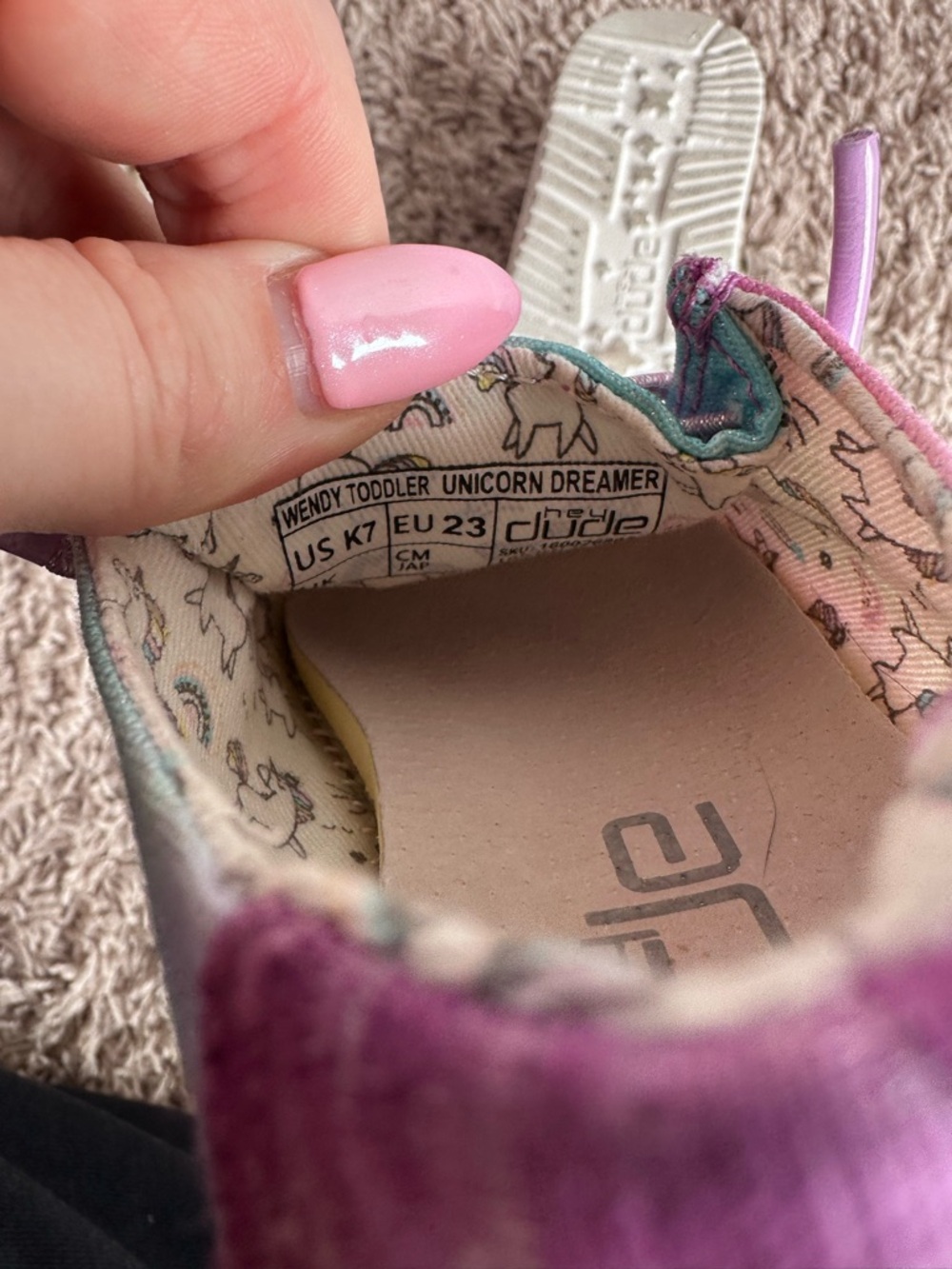 Hey Dude Kids Pastel Pink & Purple Tie-Dye Slip-On Sneakers - Picture 3 of 4
